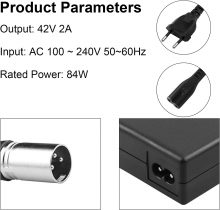 Cargador compatible con Youin Porto,42V 2A,ALM036YOU