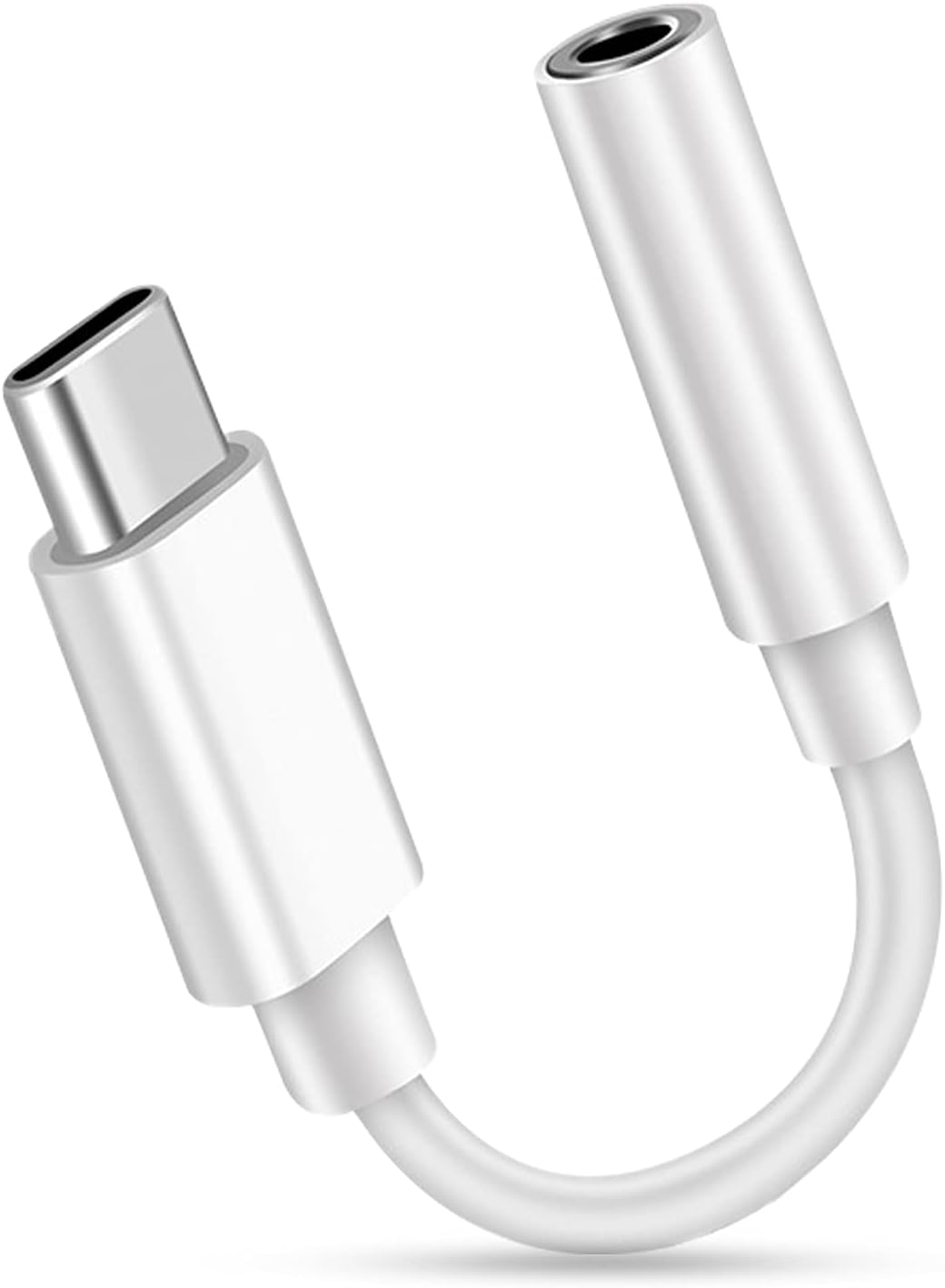 Adaptador USB tipo C a conector Jack de 3,5 mm, Blanco ,AD092