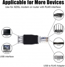 Adaptador USB/RJ45 Macho , AD034