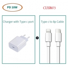 20W Power Adapter USB-C con Lightning Cable CUSB073