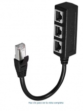 Adaptador de red divisor de cable Ethernet 1000 Mb/s, RJ45, divisor de 1 a 3, Switch Splitter,AD217
