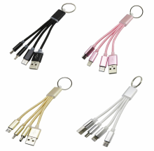 Cable Usb 3 en 1 Llavero Iphone / Tipo-C / Micro USB CAB147