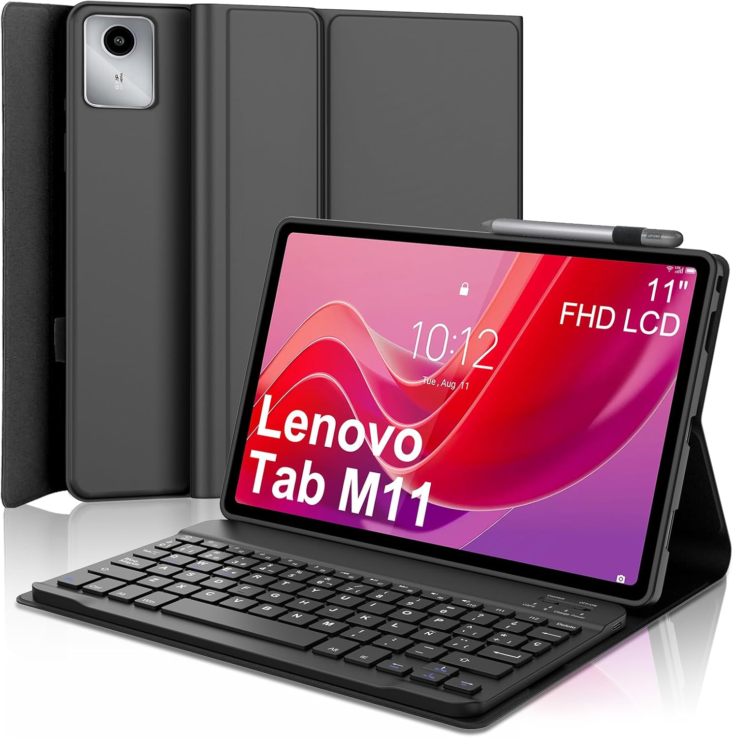 Funda con Teclado Bluetooth Español Ñ para Xiaomi Redmi Pad 2 (2025) & SE (2023) 11