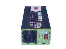 FGNS.Inversor de Corriente DC/AC 1000W Convertidor 12V/24V a 210V/220V/230V (x2 USB)Salida, Dual Puertos USB 5V/2.1A,INV103