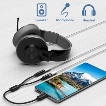 Adaptador USB C a Dual Jack Micro y Auriculares,AD212