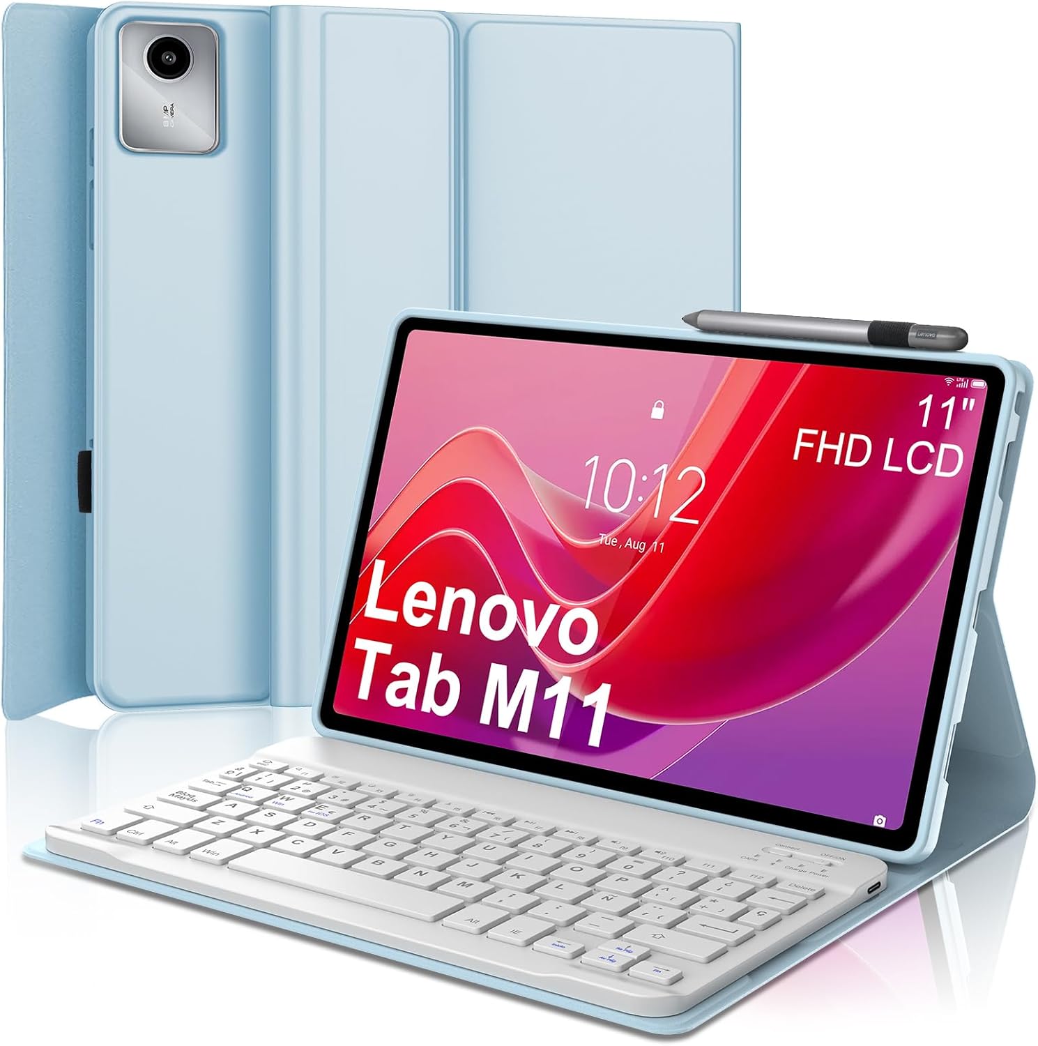 Funda con Teclado Bluetooth Español Ñ para Xiaomi Redmi Pad 2 (2025) & SE (2023) 11