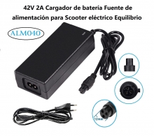 Cargador para patinete el�ctrico Ecoxtrem 500w Town Pro,GX16,42V 2A,ALM040TOWN