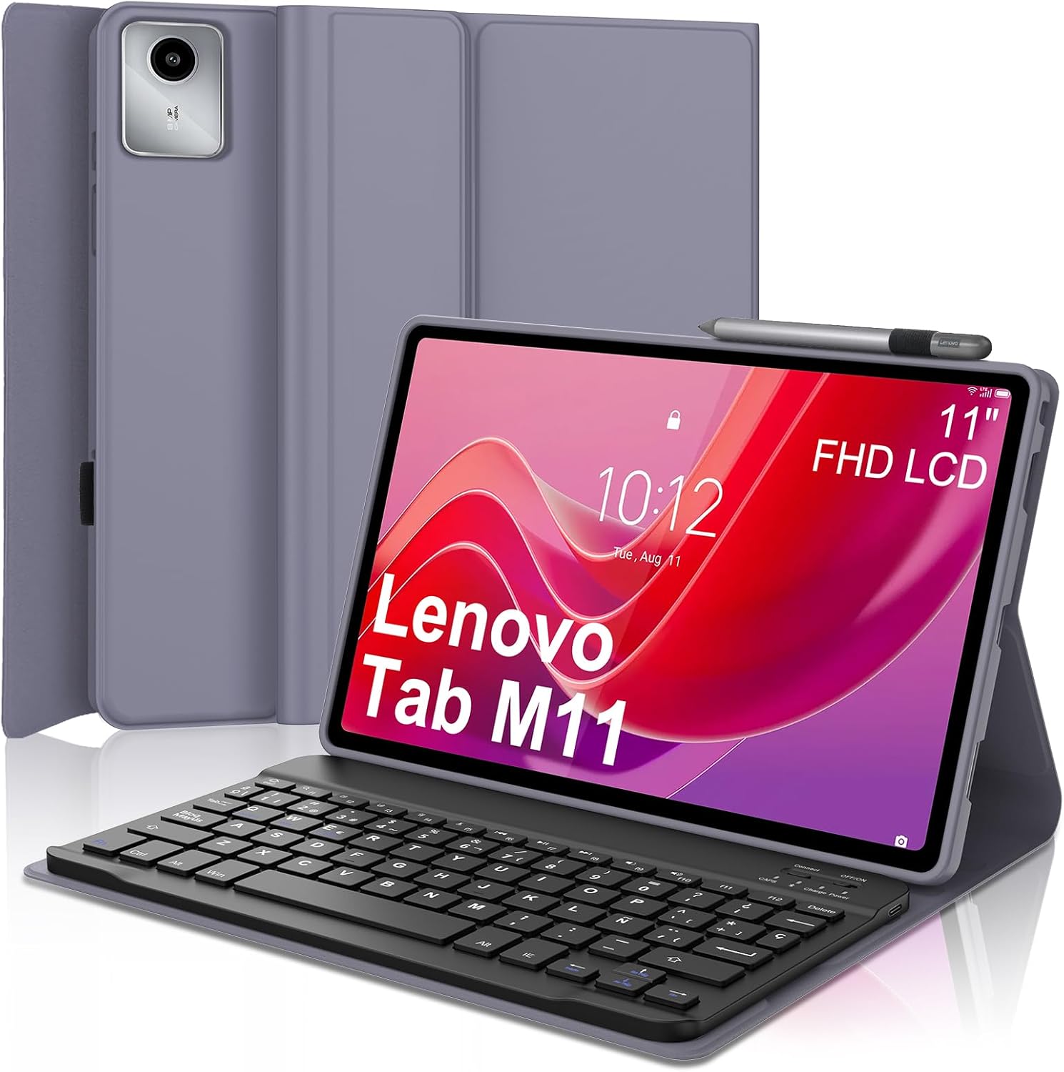 Funda con Teclado Bluetooth Español Ñ para Xiaomi Redmi Pad 2 (2025) & SE (2023) 11