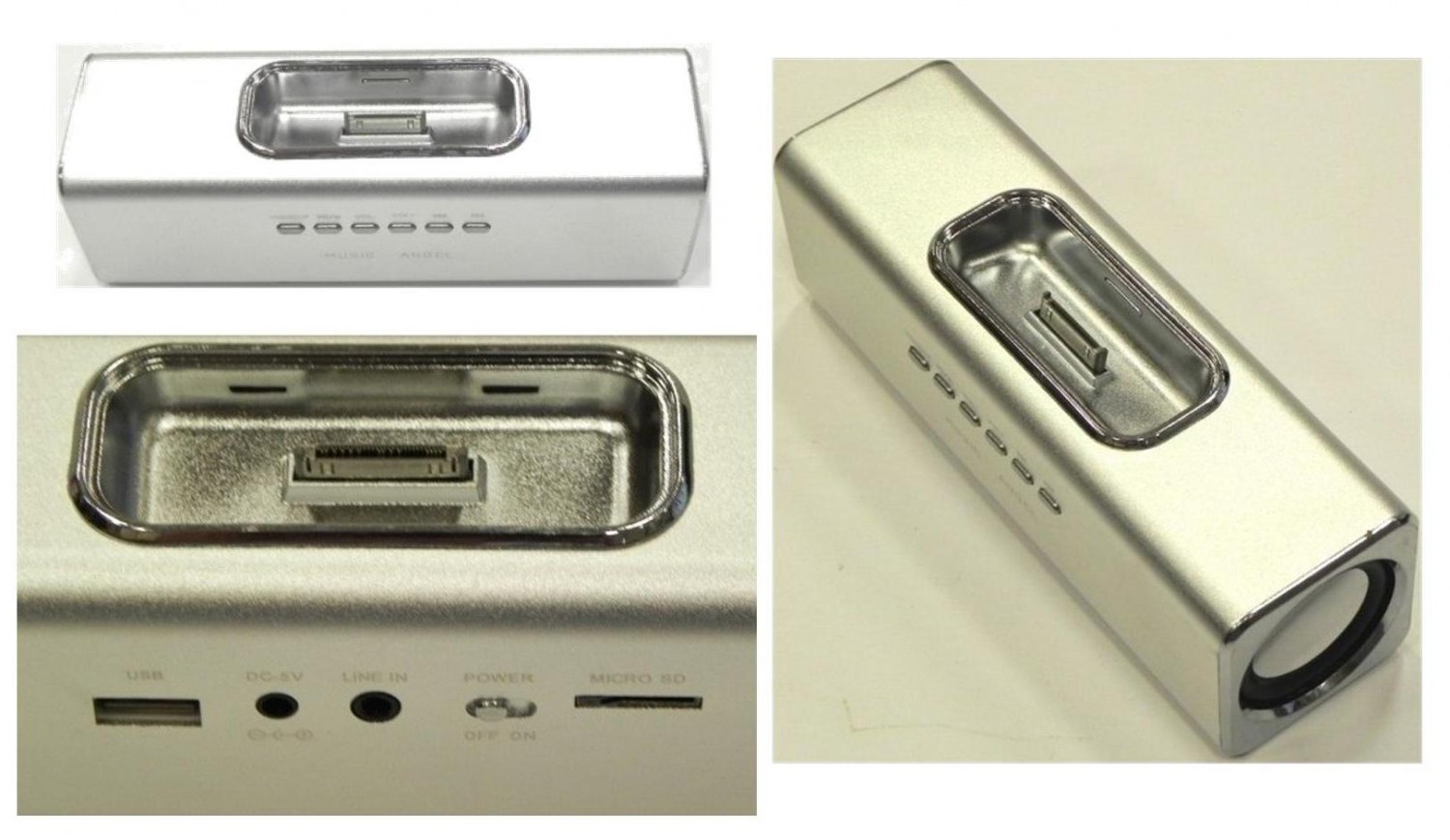 Altavoz Portable Aux/Dock/MicroSD/USB AAM022	