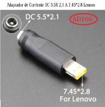 FGNS.Adaptador de Corriente DC 5.5*2.1 A 7.45*2.8 para Lenovo,AD166