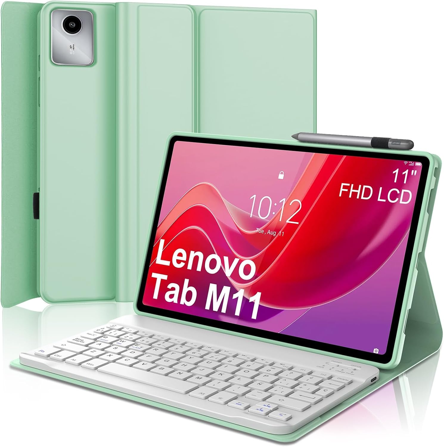 Funda con Teclado Bluetooth Español Ñ para Xiaomi Redmi Pad 2 (2025) & SE (2023) 11