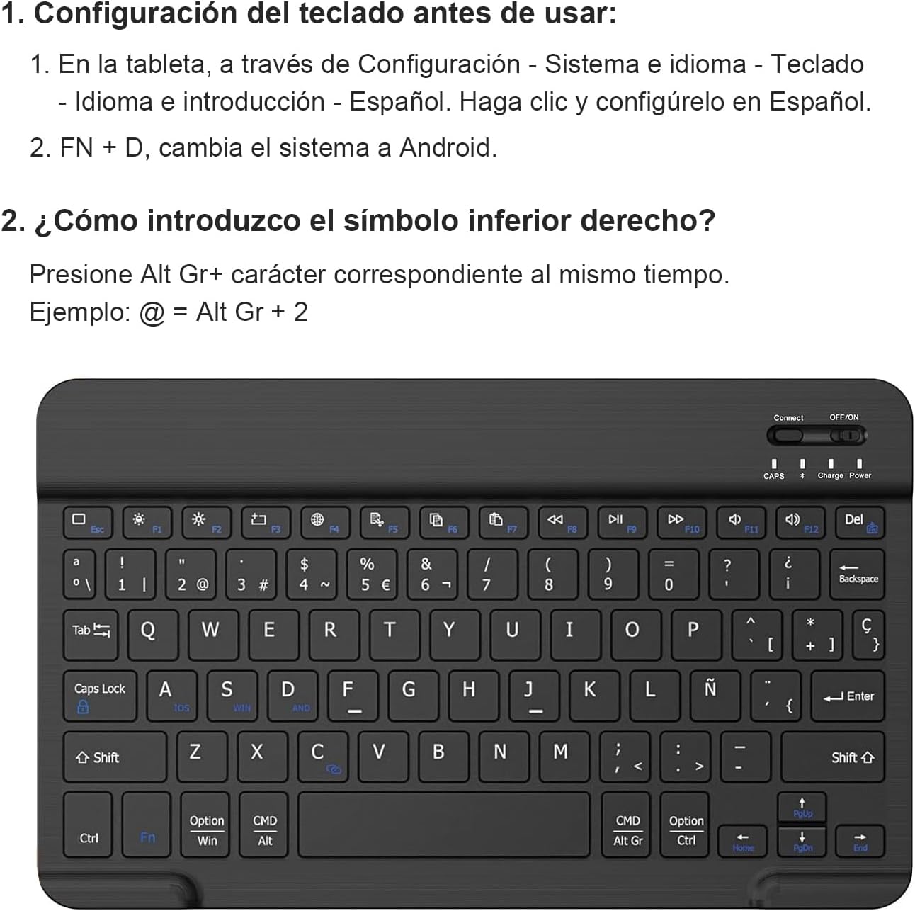 Funda con Teclado Bluetooth Español Ñ para Xiaomi Redmi Pad 2 (2025) & SE (2023) 11