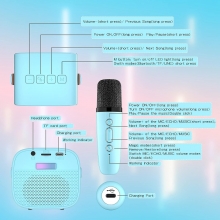 Mini Altavoz Bluetooth portátil con micrófono, luces Led ,AAM096
