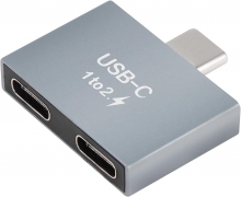 Convertidor de 10Gbps USB C Macho a Doble Tipo-C Hembra,Cargador de 65W para Porttil, Tablet, Telfonos y Ms Dispositivos Tipo C ,AD202