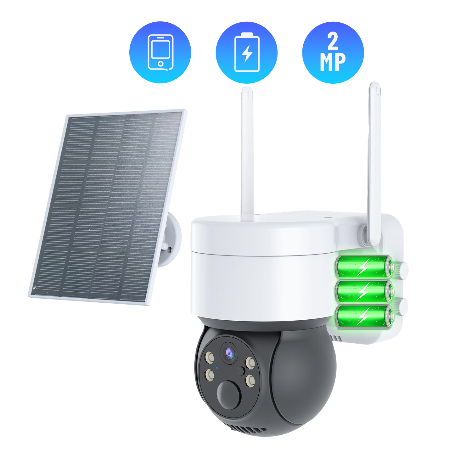 Camara Vigilancia WiFi Exterior Solar, CIP015