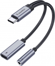 Adaptador Type-c a 3.5mm Jack+ Carga,AD137