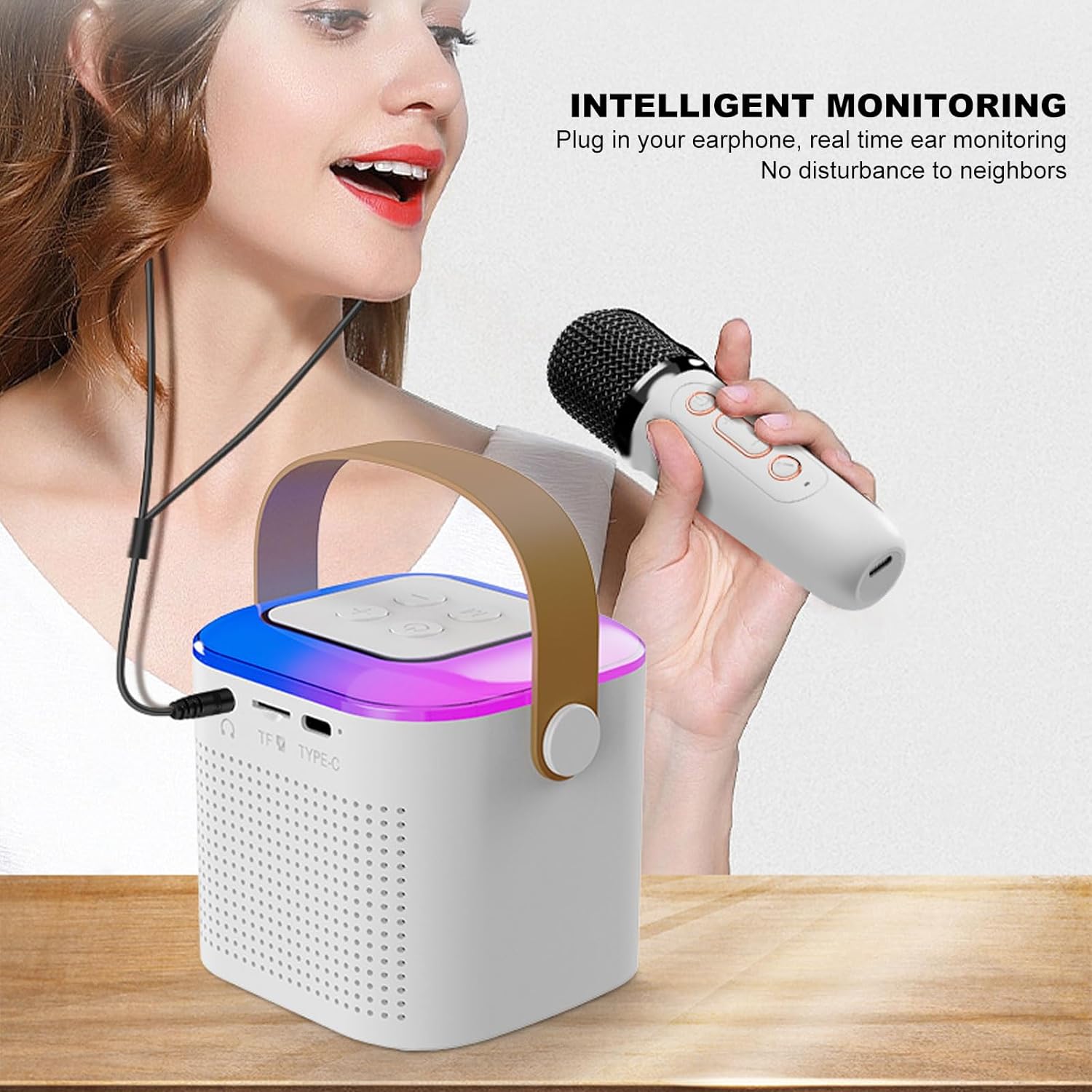 Altavoz portátil Bluetooth, Máquina de Karaoke con micrófono portátil