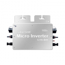 FGNS.Solar Micro Inverter 600W Grid Tie Inverter IP65  a Prueba de Agua con Control WIFI Microinversor Identificación Automática Inversor (Silver ) (x2 Canales)