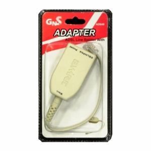 Adaptador ADSL Splitter 1xRJ11-M a 2xRJ11-H , AD049